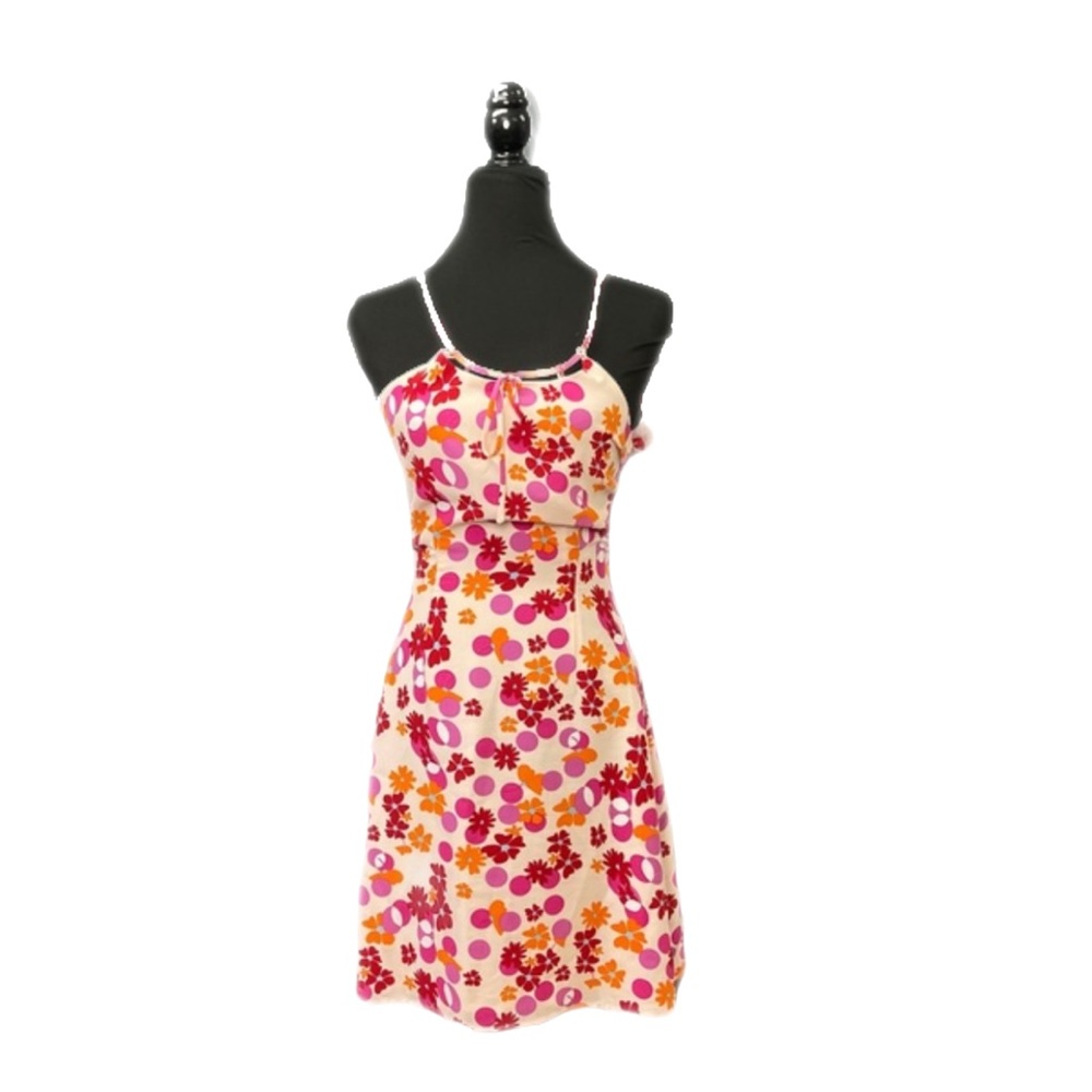 Groggy - Floral tie back dress in shades of pink